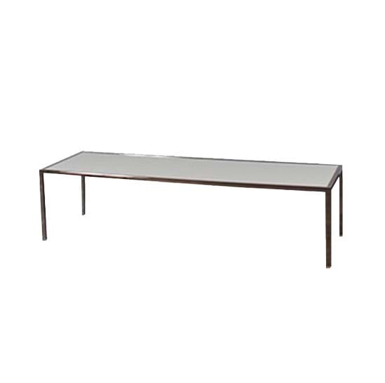 6ft Chrome with Plexiglass Coffee Table